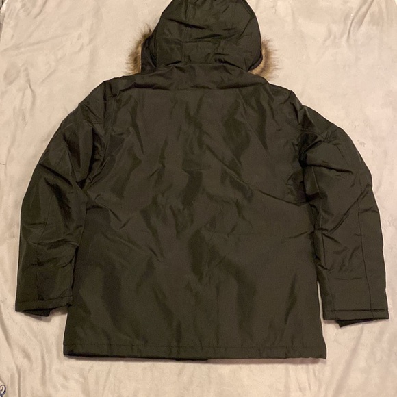 BNWT JACK & JONES Parka w/ faux fur hood M:L - Picture 2 of 7